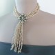 Elegant White Acrylic Pearls Short Necklace