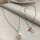 Silver Color Multi Layer Necklaces Set with Marine Pendants