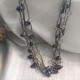 Black Keishi Natural Pearls Necklace with Crystals