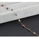 Gold Plated Natural Stone Multicolor Beads Choker Necklace