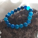 Natural Blue Agate Stone Bracelet