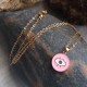 Pink Evil Eye Pendant Necklace for Women