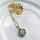 Gold Plated Evil Eye Pendant Minimalist Necklace