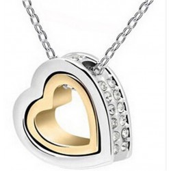 Fashion Jewelry Cubic Zircon Heart Pendant Necklace