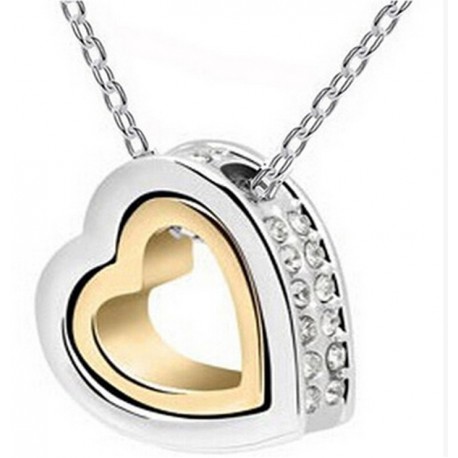 Fashion Jewelry Cubic Zircon Heart Pendant Necklace