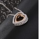 Fashion Jewelry Cubic Zircon Heart Pendant Necklace