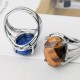 Adjustable Faceted Natural Stone Rings