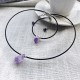 Simple Style Amethyst Stone Set, Necklace And Bracelet