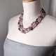Collar de Amatista, Cuarzo "Strawberry" y Perlas