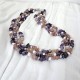 Collar de Amatista, Cuarzo "Strawberry" y Perlas
