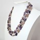 Collar de Amatista, Cuarzo "Strawberry" y Perlas