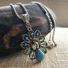 Collar Pavo real turquesa