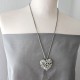 Heart pendant necklace with Crystals